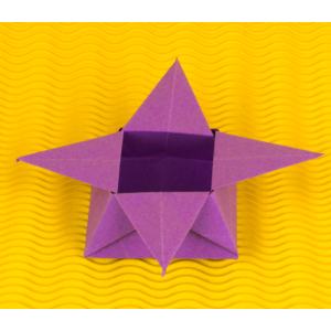 Kleine Origami Schachtel mit Spitzen falten - Anleitung von Einfach Basteln