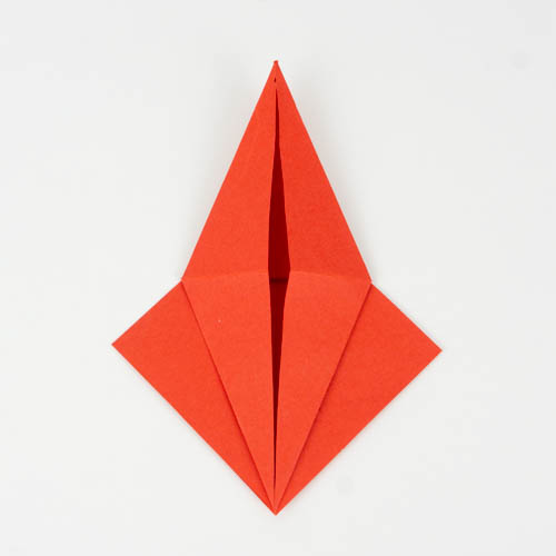Schritt 14 beim Origami Fisch falten