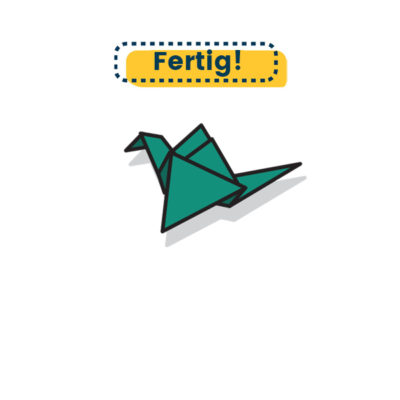 Origami Papiervogel falten fertig
