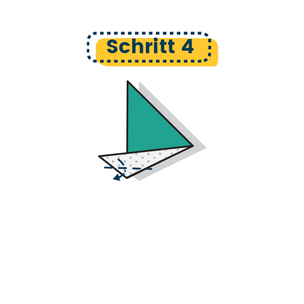 Origami Segelboot falten - Schritt 04