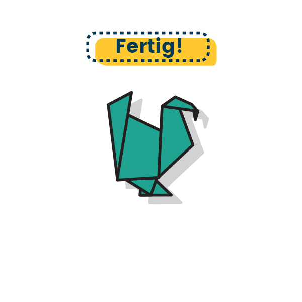 Origami Truthahn falten - Fertig 1